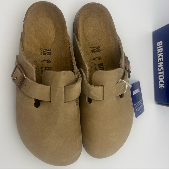 Birkenstock Boston BS Tabacco Brown Clog Shoe Size EU38 US 7-7.5 WMNS. NEW W/BOX - Picture 3 of 16